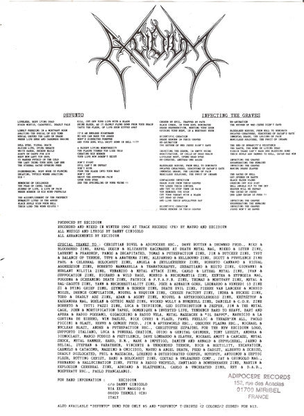 Excidium : Infecting The Graves (7")