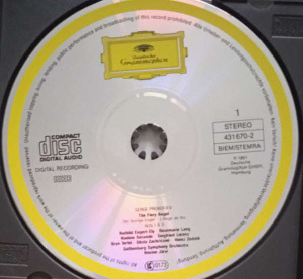 Serge Prokofiev* – Nadine Secunde, Ruthild Engert-Ely, Siegfried Lorenz, Heinz Zednik, Kurt Moll, Gothenburg Symphony Orchestra*, Neeme Järvi : The Fiery Angel (2xCD, Album)