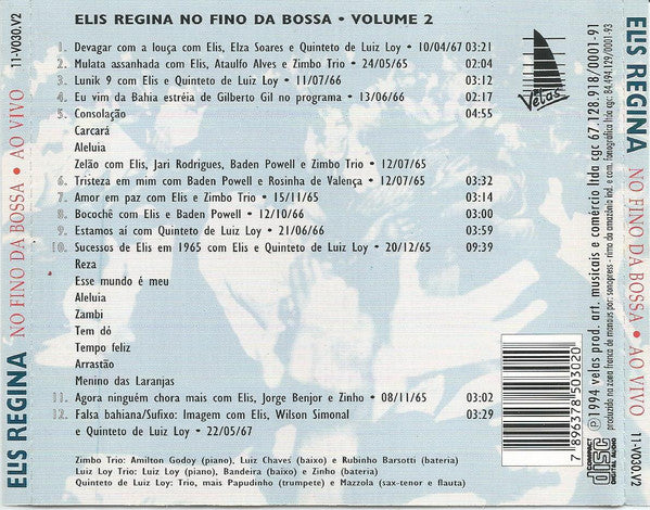 Elis Regina : No Fino Da Bossa - Ao Vivo - Volume 2 - Gravações Originais (CD, Album)