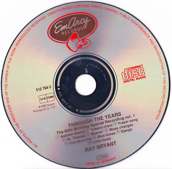 Ray Bryant : Through The Years - The 60th Birthday Special Recording Vol. 1 (CD, Album)