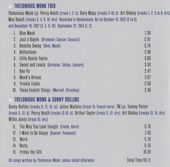 Thelonious Monk : Milestones Of A Legend (10xCD, RE, RM + Box, Comp)