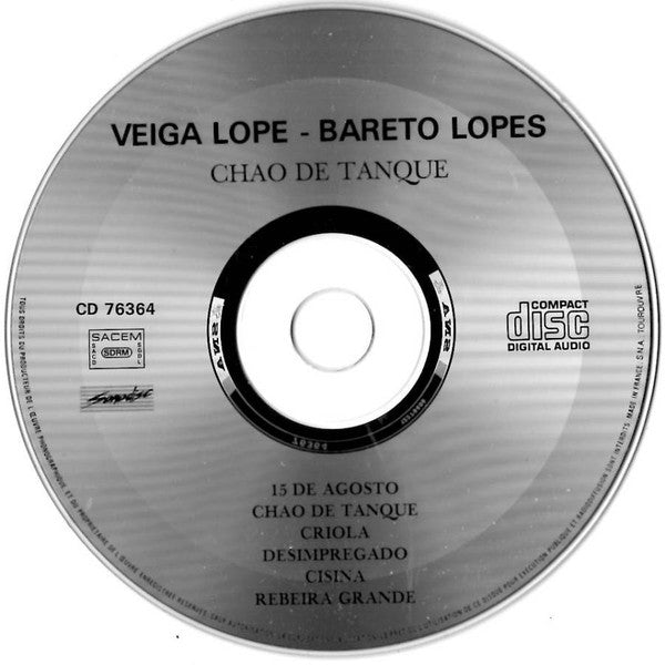 Veiga Lope Et Bareto Lopes* : Chao De Tanque (CD, Album)