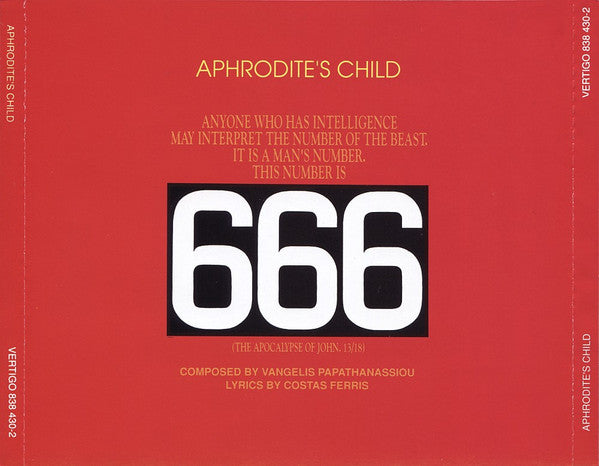 Aphrodite's Child : 666 (2xCD, Album, RE)