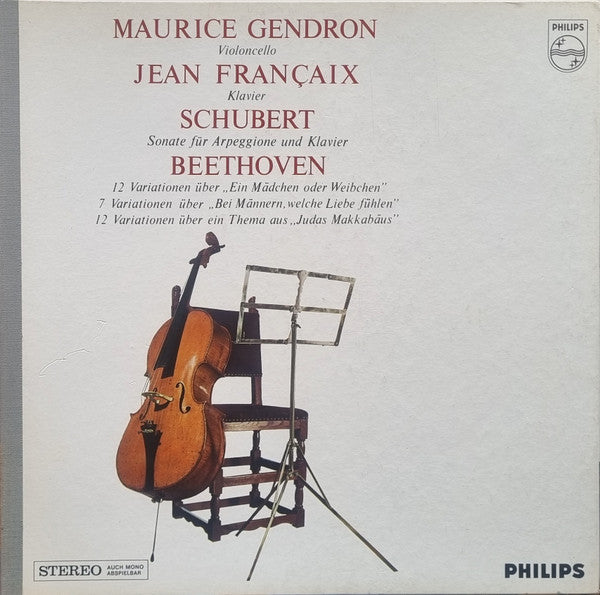 Schubert* / Beethoven* - Maurice Gendron, Jean Françaix : Schubert / Beethoven (LP, Album)
