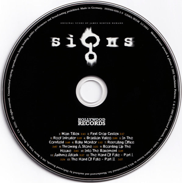 James Newton Howard : Signs (Original Score) (CD, Album)