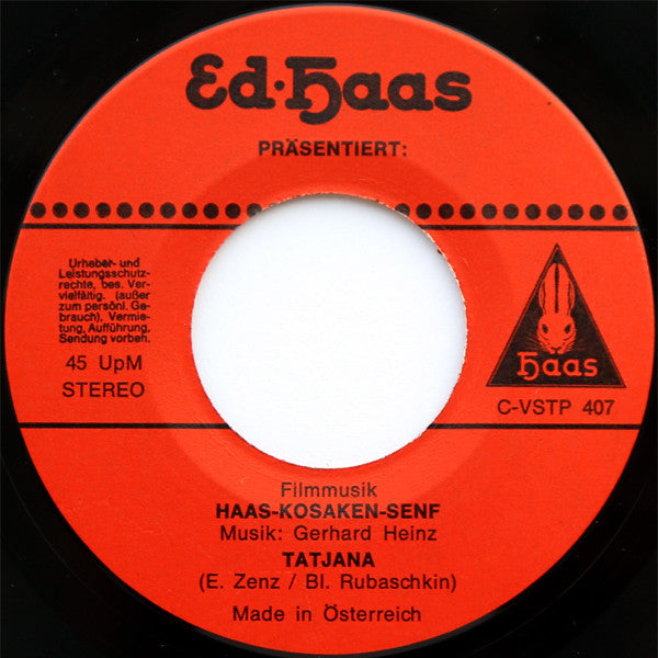 Gerhard Heinz / Boris Rubaschkin : Haas Präsentiert: Kosaken Senf (7", EP, Red)