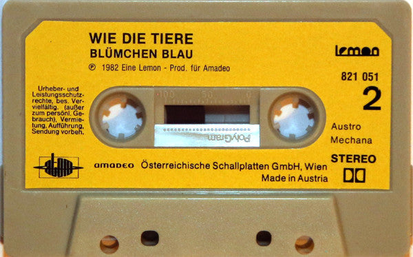 Blümchen Blau : Wie Die Tiere (Cass, Album)