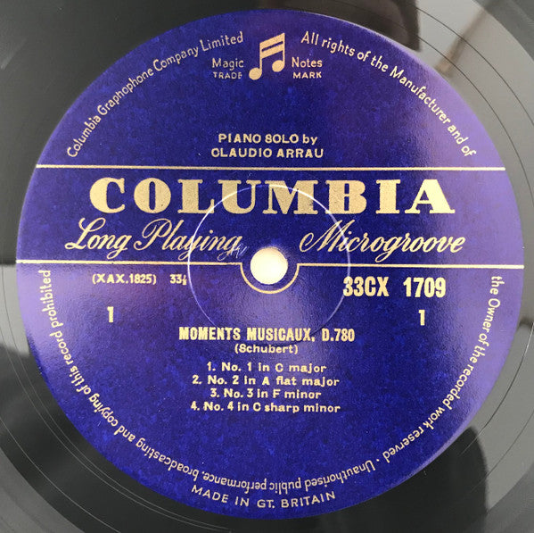 Franz Schubert, Claudio Arrau : Moments Musicaux (LP)