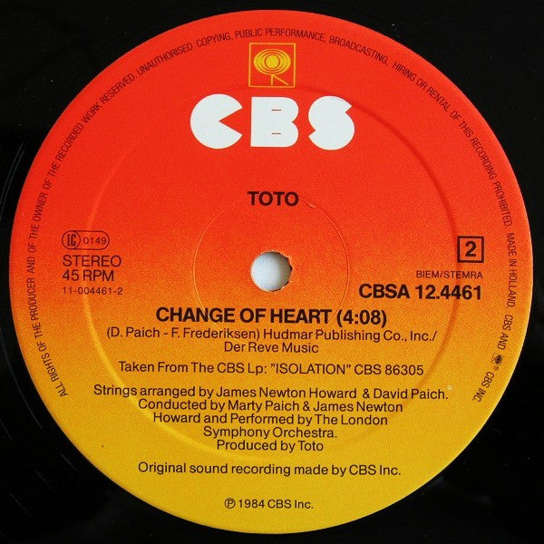 Toto : Stranger In Town (Dance Mix) (12", Maxi)