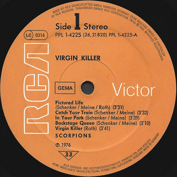 Scorpions : Virgin Killer (LP, Album, RP)