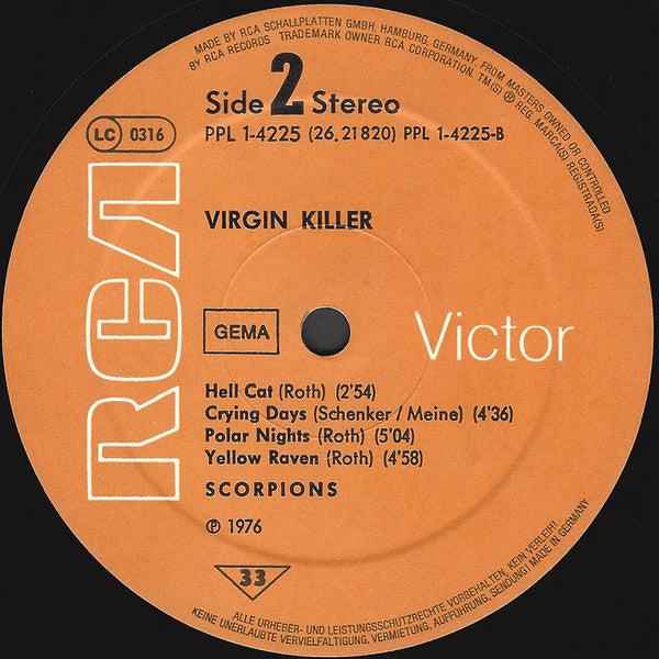Scorpions : Virgin Killer (LP, Album, RP)