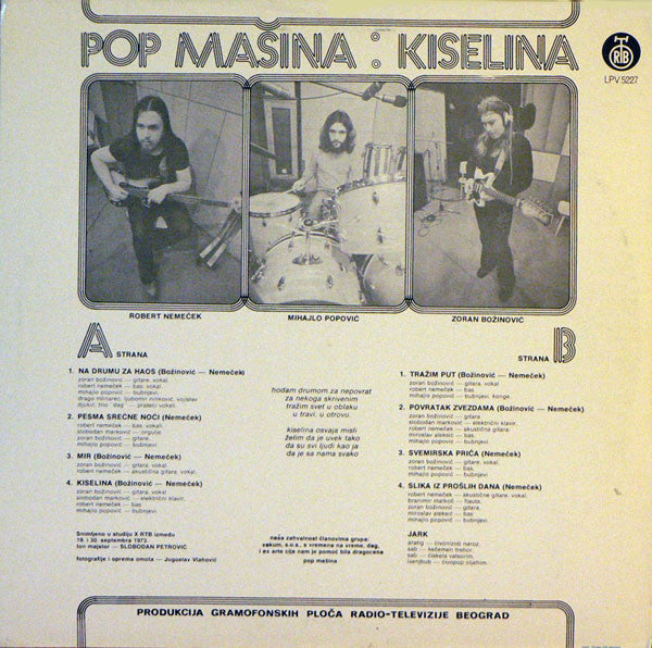 Pop Mašina : Kiselina (LP, Album)