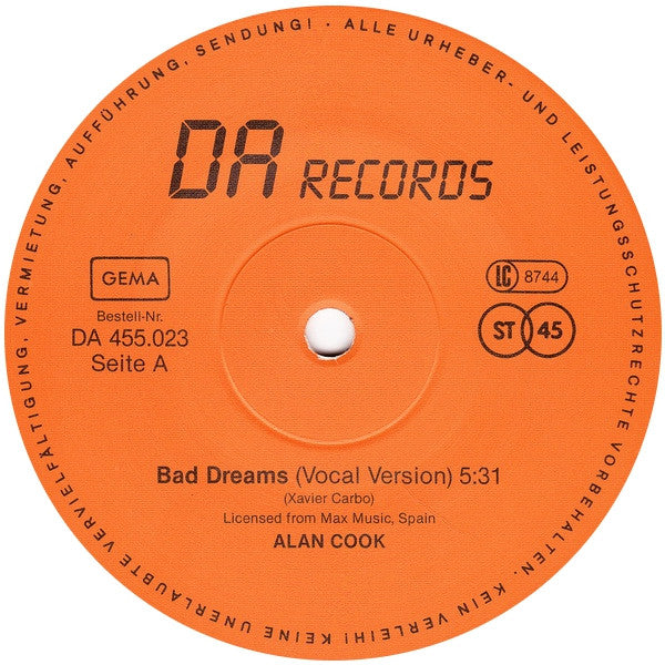 Alan Cook : Bad Dreams (12")