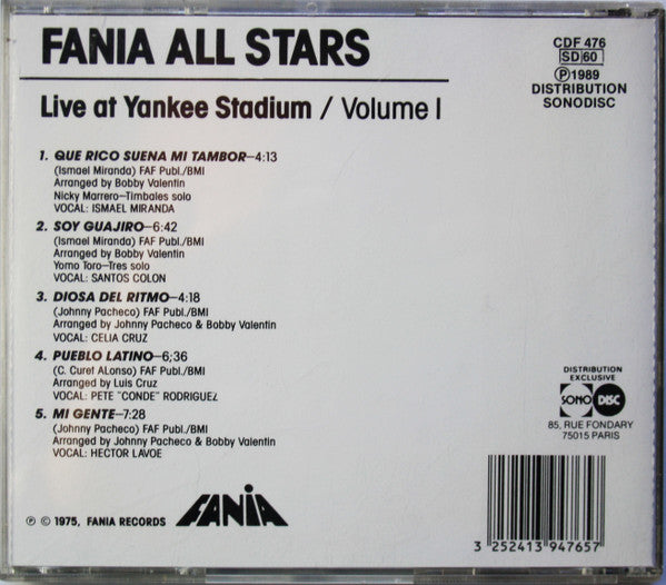 Fania All Stars : Live At Yankee Stadium (Vol. 1) (CD, RE)