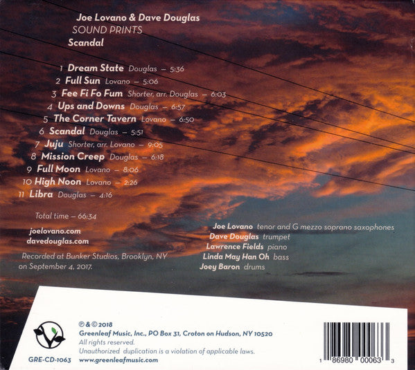 Joe Lovano & Dave Douglas, Sound Prints : Scandal (CD, Album)