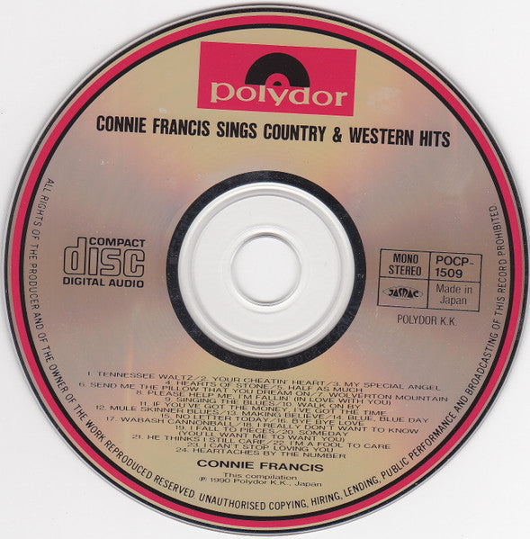 Connie Francis : Connie Francis Sings Country & Western Hits (CD, Comp)