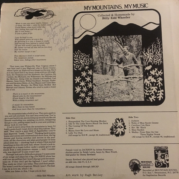 Billy Edd Wheeler : My Mountains, My Music (LP, Album)