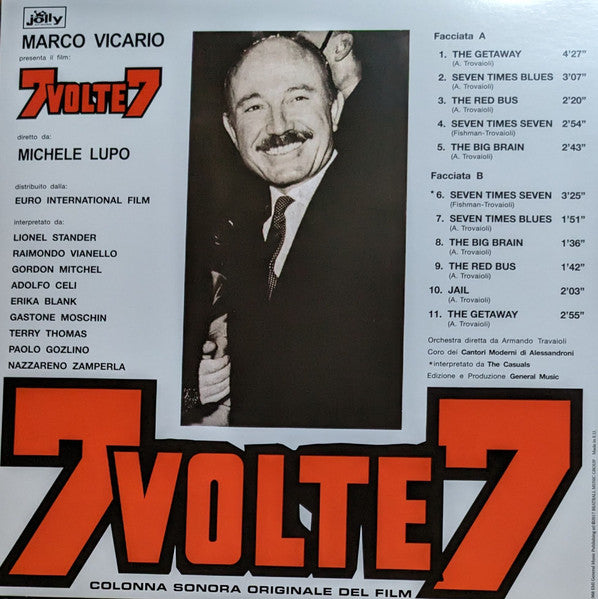 Armando Trovajoli* : 7 Volte 7 (Colonna Sonora Originale Del Film) (LP, Album, Mono, Ltd, RE, Ora)