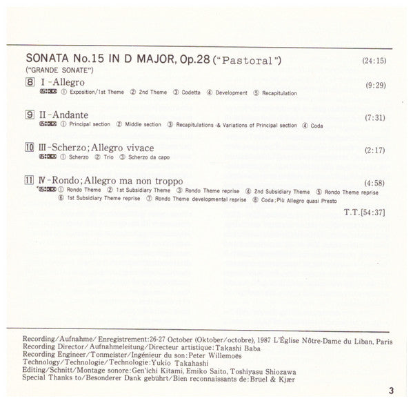 Bruno-Leonardo Gelber* - Beethoven* : The Sonatas For Piano Vol. II: No.13 Op.27, No.1 - No.14 Op.27, No.2 "Moonlight" - No.15 Op.28 "Pastorale" (CD)