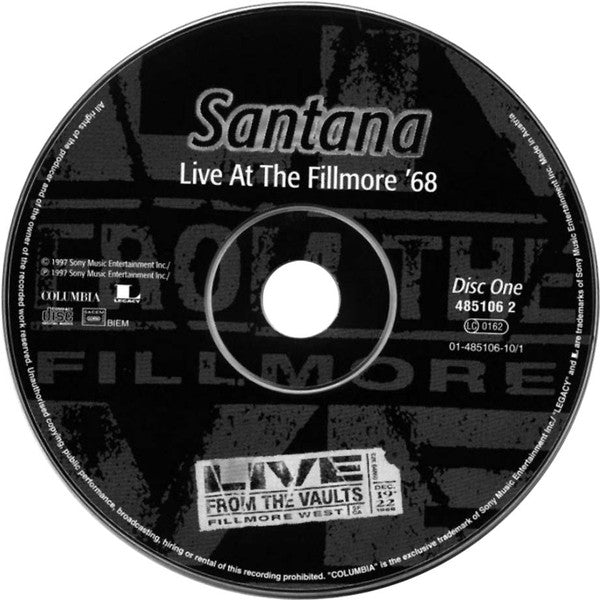Santana : Live At The Fillmore '68 (2xCD, Album, SBM)