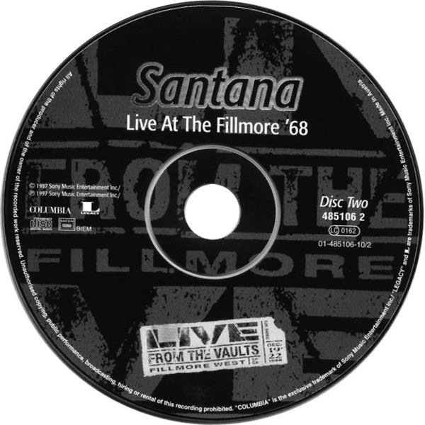 Santana : Live At The Fillmore '68 (2xCD, Album, SBM)