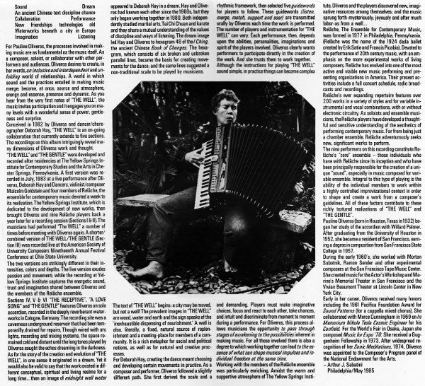 Pauline Oliveros : The Well And The Gentle (2xLP + Box)