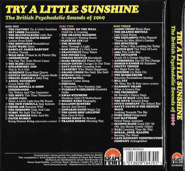 Various : Try A Little Sunshine (The British Psychedelic Sounds Of 1969) (3xCD, Comp + Box, Comp)