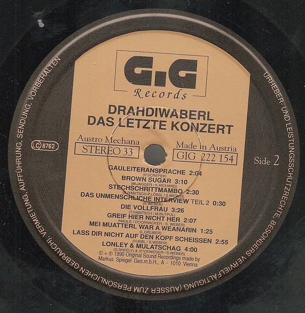 Drahdiwaberl : Reif Für Den Pepi (Das Letzte Konzert) (LP)