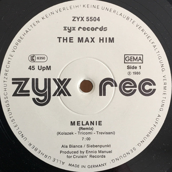 Max-Him : Melanie (Remix) (12", Maxi)