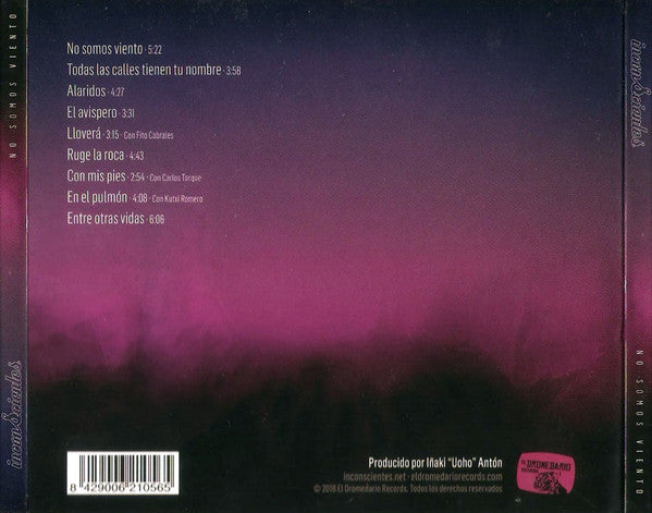 Inconscientes : No Somos Viento (CD, Album)
