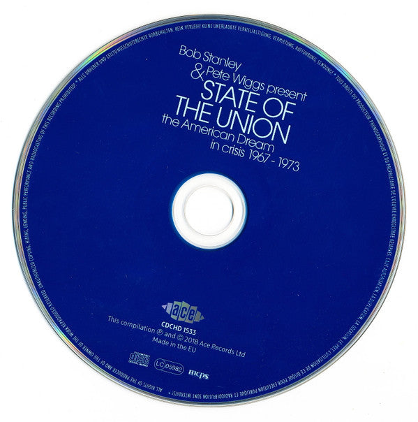 Bob Stanley & Pete Wiggs : State Of The Union (The American Dream In Crisis 1967 - 1973) (CD, Comp, Mono)