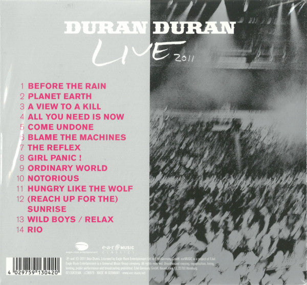 Duran Duran : Live 2011 (A Diamond In The Mind) (CD, Album, RE, Gat)
