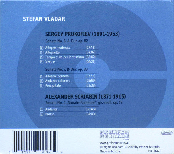 Sergei Prokofiev | Alexander Scriabine / Stefan Vladar : Prokofiev/Scriabin Klaviermusik (CD, Album, Dig)