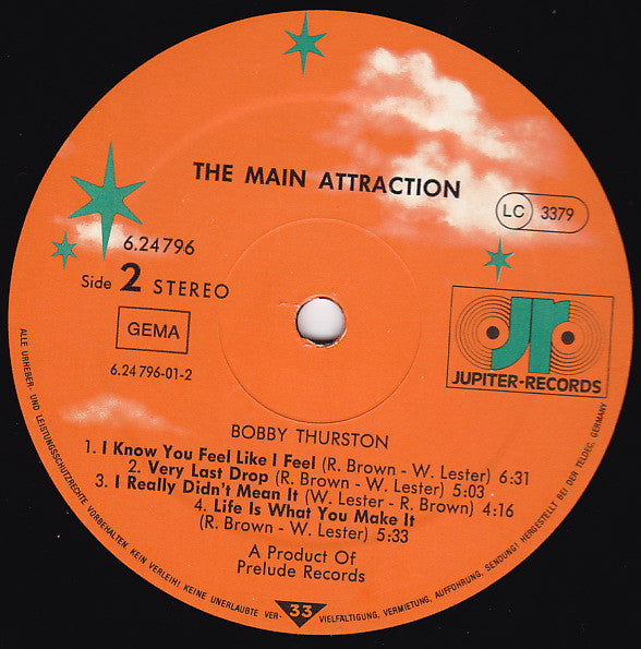 Bobby Thurston : The Main Attraction (LP, Album)