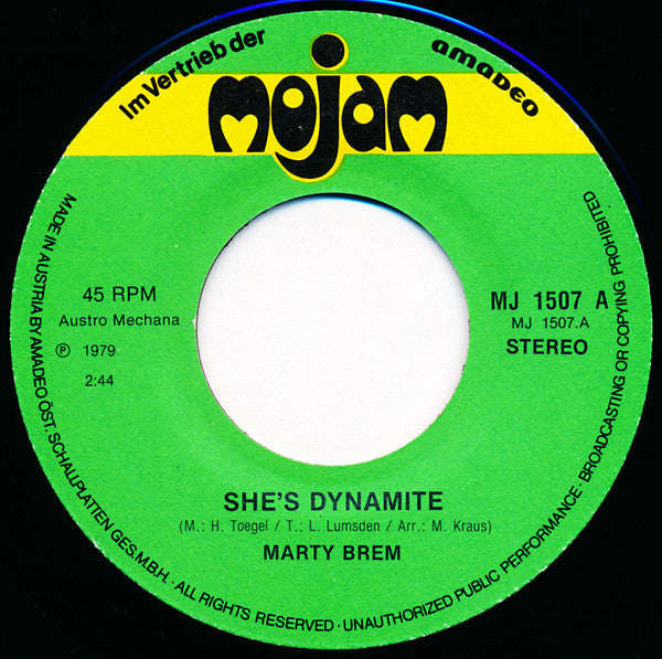 Marty Brem : She's Dynamite (7", Single)