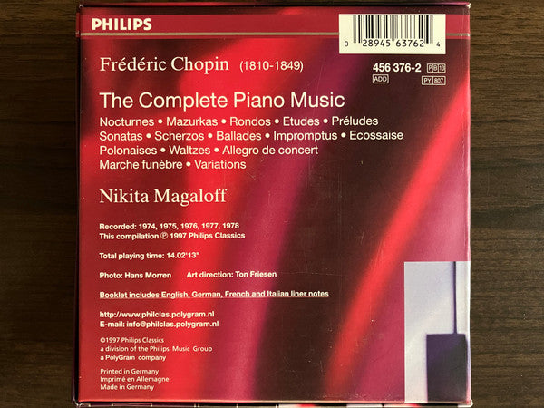 Chopin*, Nikita Magaloff : The Complete Piano Music = Das Klavierwerk = L'Œuvre Pour Piano (13xCD, RE, PMD + Box, Comp)