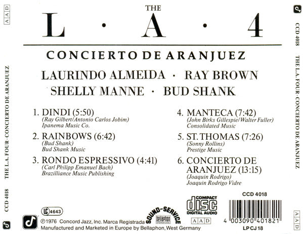 The L.A. 4* : Concierto De Aranjuez (CD, Album, RE)