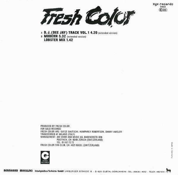 Fresh Color : D.J. Track Vol. 1 (12")
