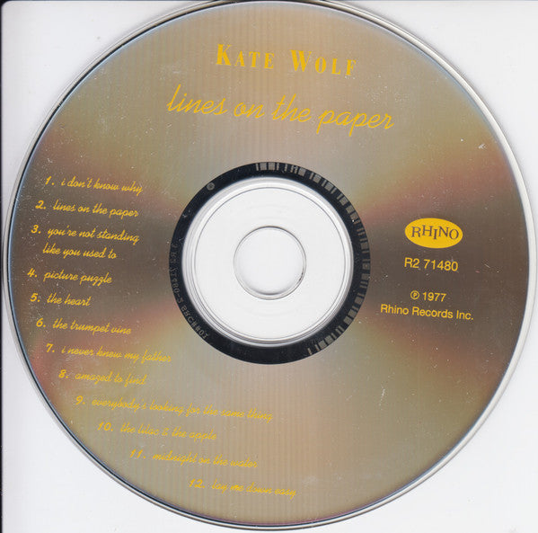 Kate Wolf : Lines On The Paper (CD, Album, RE)