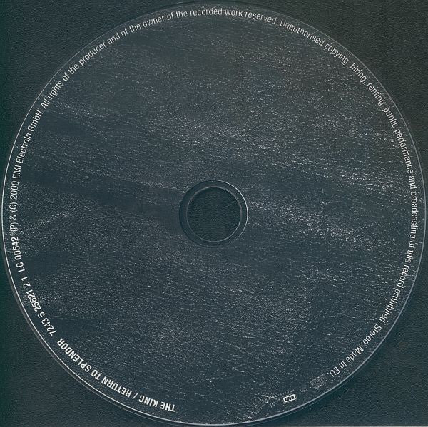 The King (3) : Return To Splendor (CD, Album)