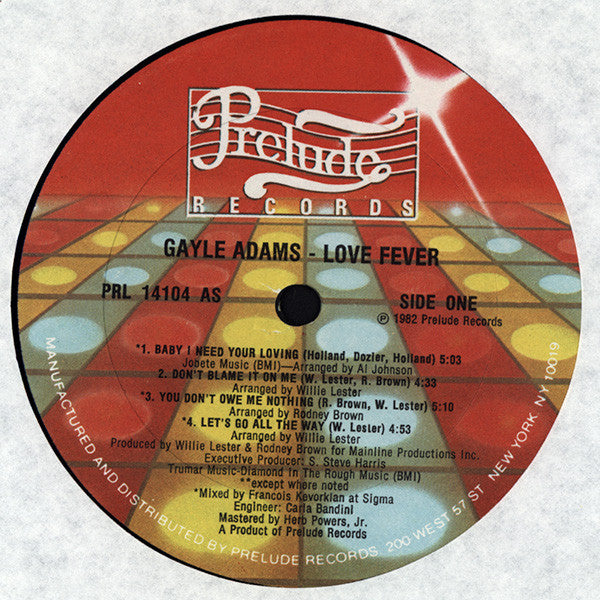 Gayle Adams : Love Fever (LP, Album)