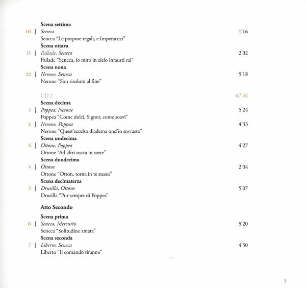 Claudio Monteverdi – Jan Lauwers ∣ Sonya Yoncheva ∣ Kate Lindsey ∣ Stéphanie d'Oustrac ∣ Vistoli* ∣ Dolcini* ∣ Quintans* ∣ Beekman* ∣ Visse* ∣ Desandre* ∣ Banjesevic* ∣ Debono* ∣ Fisher* ∣ Webb* ∣ Rowan* ∣ Ancely* ∣ Les Arts Florissants ∣ William Christie : L'Incoronazione Di Poppea (3xCD, Album + DVD-V, NTSC + Ltd, S/Edition, Dig)