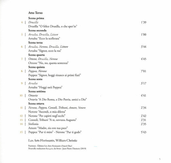 Claudio Monteverdi – Jan Lauwers ∣ Sonya Yoncheva ∣ Kate Lindsey ∣ Stéphanie d'Oustrac ∣ Vistoli* ∣ Dolcini* ∣ Quintans* ∣ Beekman* ∣ Visse* ∣ Desandre* ∣ Banjesevic* ∣ Debono* ∣ Fisher* ∣ Webb* ∣ Rowan* ∣ Ancely* ∣ Les Arts Florissants ∣ William Christie : L'Incoronazione Di Poppea (3xCD, Album + DVD-V, NTSC + Ltd, S/Edition, Dig)