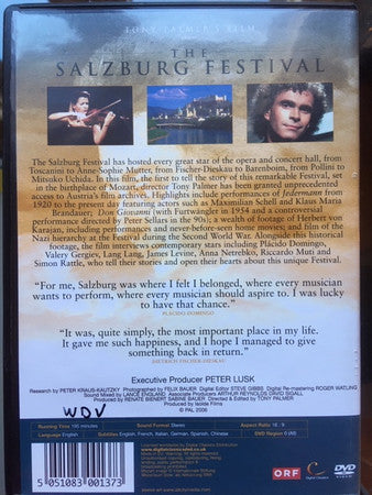 Tony Palmer (7) : The Salzburg Festival (DVD-V)