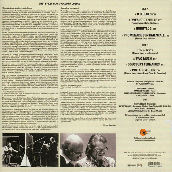 Chet Baker : Chet Baker Plays Vladimir Cosma (LP, Album, RE)