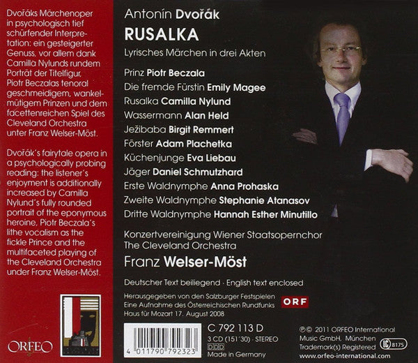 Dvořák* - Nylund* • Beczala* • Remmert* • Held* • Magee* • The Cleveland Orchestra • Franz Welser-Möst : Rusalka (3xCD, Album)