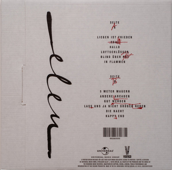 Elen (7) : Blind Über Rot (LP, Album, Ltd)