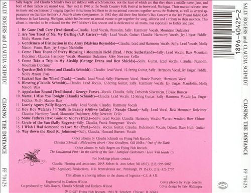 Sally Rogers And Claudia Schmidt : Closing The Distance (CD, Album)