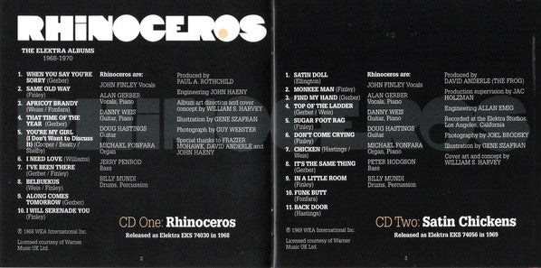 Rhinoceros (2) : The Elektra Albums 1968-1970 (Box, Comp + CD, Album, RE, RM + CD, Album, RE, RM )