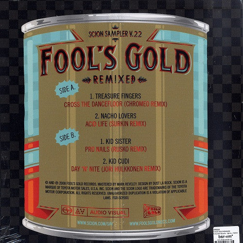 Various : Scion Sampler V. 22: Fool's Gold Remixed (12")
